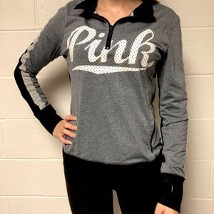 PINK Ultimate Pullover. M. Gray